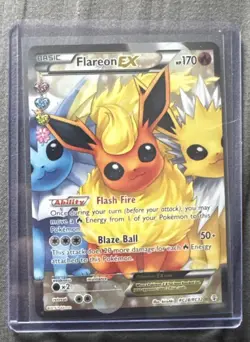 Pokemon Radiant Collection Flareon EX Full Art Holo RC28/RC32 LP - Image 1