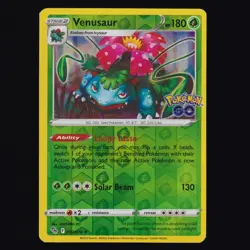 Venusaur 003/078 Pokemon GO Reverse Holo Rare Pokemon TCG NM - Image 1