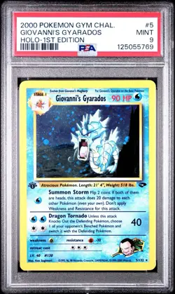 2000 Pokemon Gym Challenge Giovanni's Gyarados Holo-1st Edition PSA 9 - #5 - Image 1