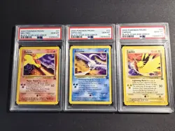 Pokemon Black Star Promo Moltres Articuno Zapdos Aoki Error PSA 10 Sequential - Image 2