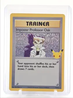 IMPOSTER PROFESSOR OAK 2021 POKEMON SWSH CELEBRATIONS HOLO RARE 73/102 Q4490 - Image 1