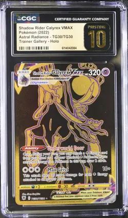 Pokemon 2022 Shadow Rider Calyrex VMAX Holo Astral Radiance TG30 CGC PRISTINE 10 - Image 1