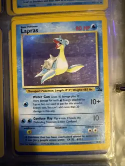 Pokemon TCG Lapras Holo Rare 10/62 Fossil - Image 1