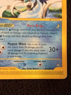 Pokemon TCG Suicune Aquapolis 37/147 Regular Rare MP - Image 4