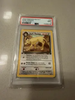 2000 Pokemon Rocket Dark Persian 1st edition Mint PSA 9 - Image 1
