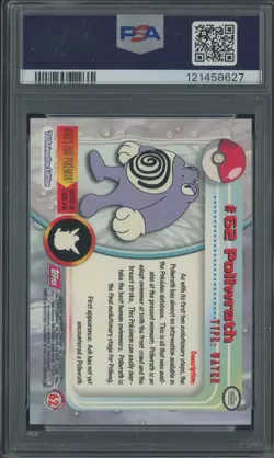 1999 Topps Pokemon TV #62 Poliwrath PSA 9 - Image 2