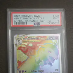 Pokemon Hisuian Typhlosion VSTAR Secret Rare 193/189 Astral Radiance PSA 9 Holo - Image 1