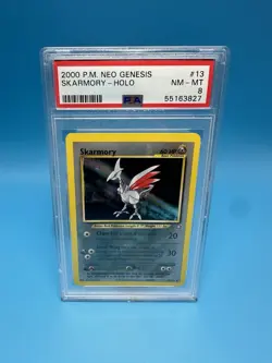 Pokemon 2000 Neo Genesis Skarmory Holo Rare 13/111 💎PSA 8 - Image 1