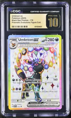 Pokemon 2025 Umbreon ex PEFC Black Star Promos #176 CGC PRISTINE 10 - Image 1