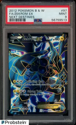 2021 Pokemon B & W Next Destines #97 Zekrom Ex FA PSA 9 MINT - Image 1