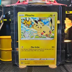 Pikachu Silver Tempest Pokemon TCG 049/195 Sword & Shield SWSH12 Common - Image 1