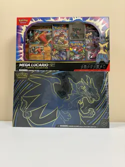 Pokemon Mega Charizard X ex (UPC) + Mega Lucario Premium Collection - New/Sealed - Image 2
