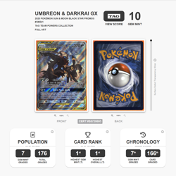 TAG 10 GEM MINT (Pop 7) Umbreon & Darkrai GX SM241 - Pokemon Promo (Not PSA) - Image 3