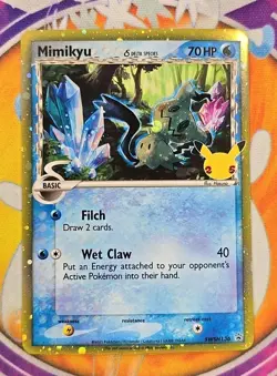 🔥Mimikyu SWSH136 Pokemon Celebrations 25th Anniversary Black Star Promo Holo👍 - Image 1