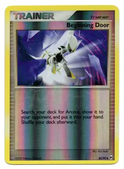 Pokemon TCG Arceus Beginning Door 82/99 Reverse Holo Trainer - Image 1