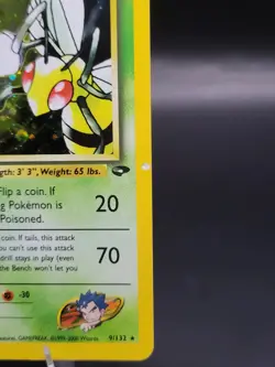 Pokemon Gym Challenge Koga's Beedrill Holo Rare 009/132 🍃 - Image 3