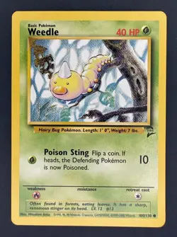 Weedle 100/130 | Base Set 2 | Pokemon TCG | English | Common NM - Image 1