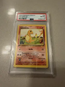 1999 POKEMON French Salameche 1st Edition NM-MT PSA 8 - Image 1