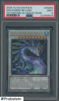 2025 YU-GI-OH #EN060 Ghoti/Deep Beyond 1st Edition Ultimate Rare PSA 9 - Image 1