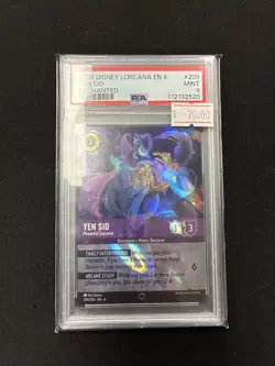 2024 DISNEY LORCANA EN 4 #209 Yen Sid ENCHANTED PSA 9 - Image 1