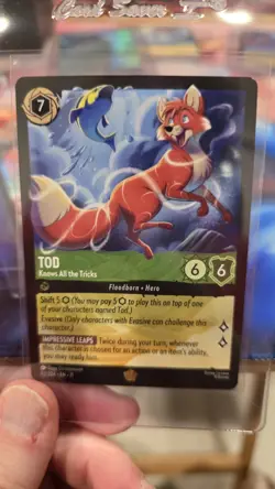 Disney Lorcana Tod Knows All the Tricks Character Card 92/204 Fox and the Hound - Image 1