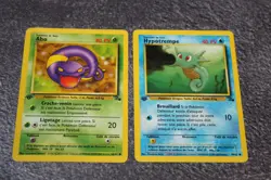 Lot of 2 French 1st Edition Pokemon cards, Abo and Hypotrempe (Eans,Horsea)2000 - Image 1