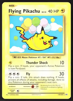 Pokemon Flying Pikachu Secret Rare Evolutions Pokemon Card - Image 1