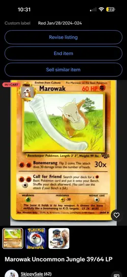 Jolteon Clefable Marowak Butterfree Rapidash 5 Card Bundle Deal - Image 5