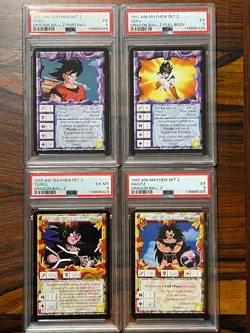 Dragonball Z Ani Mayhem Card Lot 1997 Saiyan Goku Lot PSA SLABS Rare Set DBZ - Image 1