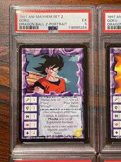 Dragonball Z Ani Mayhem Card Lot 1997 Saiyan Goku Lot PSA SLABS Rare Set DBZ - Image 2