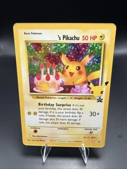 Pokemon TCG Birthday Pikachu Celebrations Classic Collection Promo Card #24 B - Image 2