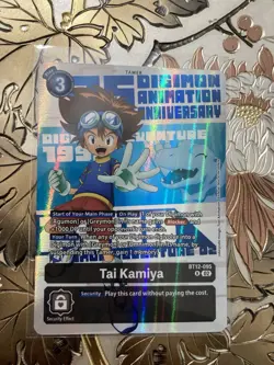 Digimon Card Game Tai Kamiya BT12-095 Animation Series 25th Anniversary - Image 1