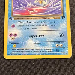 Dark Golduck 37/82 Team Rocket 1st Edition Rare 60 HP 2000 Wizards Pokemon TCG - Image 2