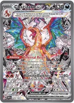 [NM-LP] Pokemon TCG Scarlet & Violet Obsidian Flames Charizard EX 223/197 - Image 3