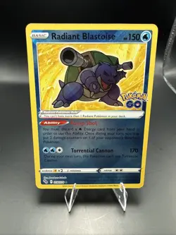 Pokemon Radiant Blastoise 018/078 (NM) - Pokemon GO - Holo Rare - Pokemon TCG - Image 1
