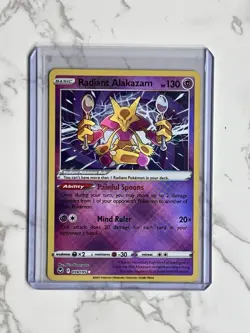 Pokemon TCG Radiant Alakazam 059/195 Silver Tempest Sword & Shield Radiant Holo - Image 1
