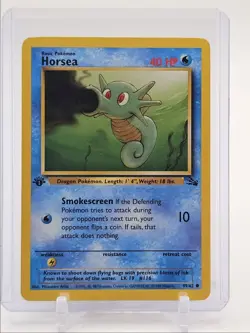 HORSEA 1999 POKEMON ORIGINAL FOSSIL 1ST EDITION COMMON 49/62 Q3423 - Image 1
