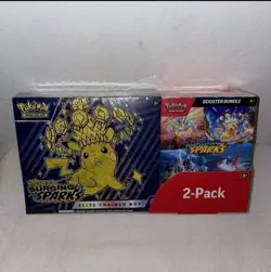 Pokemon Costco 2-Pack Scarlet & Violet SURGING SPARKS Elite Trainer Box Sealed - Image 1
