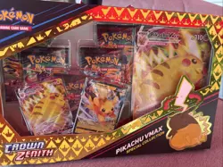 Pokemon TCG Sword & Shield Game Crown Zenith Pikachu VMAX Special Collection Box - Image 1