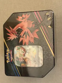 Pokemon TCG Crown Zenith Galarian Zapdos Tin-Brand New/Factory Sealed (5 Packs) - Image 1