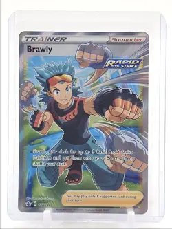 BRAWLY 2021 POKEMON SWSH CHILLING REIGN ULTRA RARE 188/198 Q4490 - Image 1