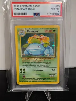 Pokemon Venusaur 15/102 Base Set Holo PSA 8 NM-Mint - Image 3