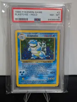Pokemon Blastoise 002/102 Base Set Holo PSA 8 NM Mint - Image 3