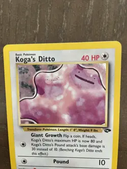 Pokemon TCG Koga's Ditto Gym Challenge 10 Holo Unlimited Holo Rare - Image 2