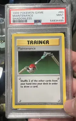 1999 POKEMON BASE SET SHADOWLESS #83 MAINTENANCE PSA 9 - Image 1