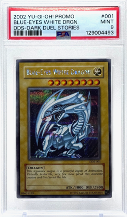 2002 Yu-Gi-Oh! Blue-Eyes White Dragon Dark Duel Stories DDS-001 PSA 9 Mint TCG - Image 1