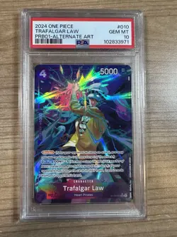 Trafalgar Law 2024 One Piece PRB01 Alt Art #010 PSA 10 - Image 1