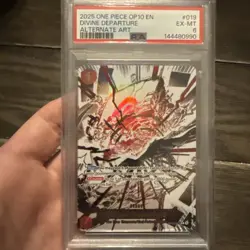 2025 One Piece Op 10 En Divine Departure Alternate Art #19 PSA 6 - Image 1