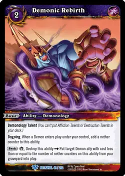 WOW WARCRAFT TCG BETRAYAL OF THE GUARDIAN : DEMONIC REBIRTH X 4 - Image 1