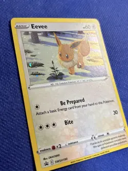 Eevee SWSH190 Pokemon Card Brilliant Stars 2022 Black Star Holo Promo NM (b) - Image 2